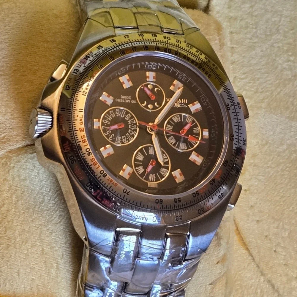 Invicta 3130 Swiss Multifunction Moonphase Watch Sapphire Crystal Box Papers